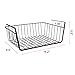 Undershelf Storage Basket Under Shelf Wire Basket Household Metal Under Shelf Hanging Storage Bin Basket Slides Under Shelves for Storage Space Saving for Kitchen Pantry Bookshelf (Medium, 2 PCS)
