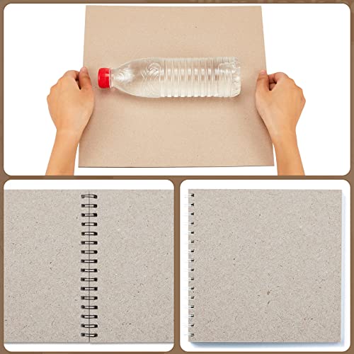 20 Pcs Book Board, Binders Board Chipboard Designer Bookboard Kraft Heavy Duty Chipboard Sheets Bookbinding Supplies for Book Binding Cover (Gray,12 x 12 Inch 50pt)