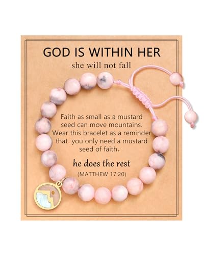 Silver/Gold Move Mountains-Mustard Seed Bracelet Catholic Christian Easter Christmas Birthday Gifts