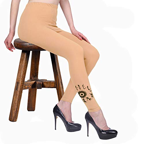 Image of Plus Size Printed Ankle Length Leggings for Women