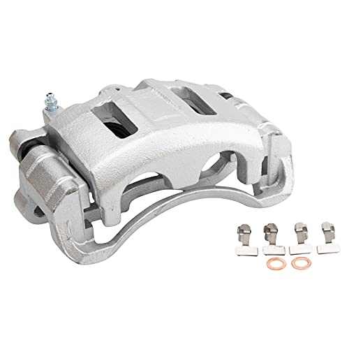 Image of TRQ Front Left Brake Caliper w /Bracket Drivers Side