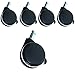 TUKA 5X Juego Universal de Ruedas para Suelos Duros, con Freno de Seguridad Externa. 5 Piezas, Ruedas para sillas de Oficina, Giratoria Piezas de Recambio. 11mm, Negro TKD3202 Black