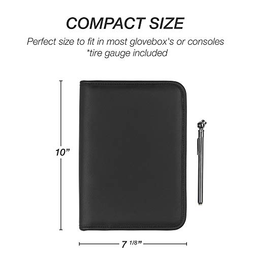 Samsill Glove Box Organizer, Compact 7.25 X 10 Inches, Zipper Car Organizer - Owner's Manual, Car Document Holder, Black #TOP2