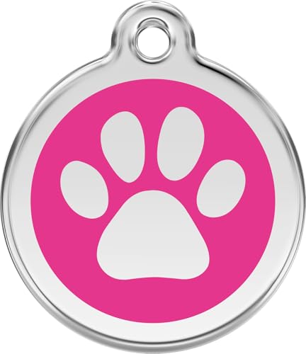 Red Dingo Namensschild Fußabdruck, Hot Pink