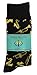 Urban Peacock Men's Novelty Fun Crew Socks for Dress or Casual (Brass Instruments - Black, 1 Pair)