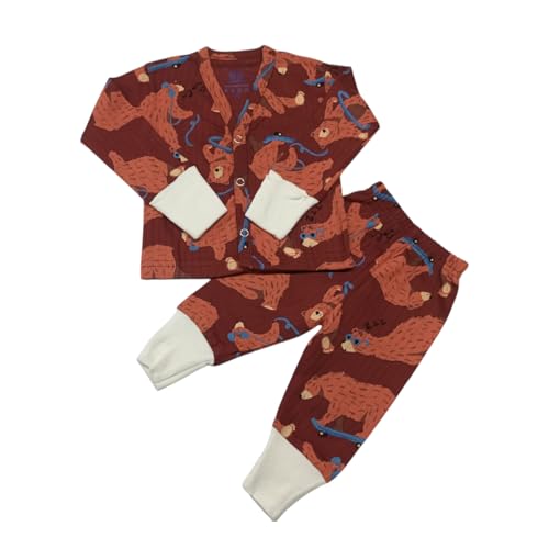 Filly&Colt Newborn Night Suit Set | Soft Cotton Sleepwear | Full Sleeve Top & Pajama Set | Gentle on Delicate Skin | Comfortable Night Wear for Daily...