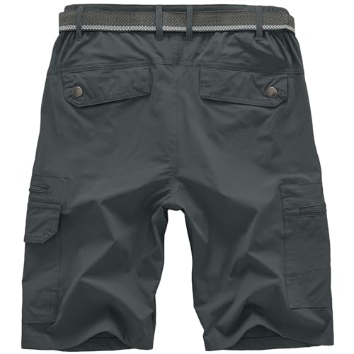Image of Jessie Kidden Mens Cargo Shorts Expandable Waist Quick Dry Hiking Shorts