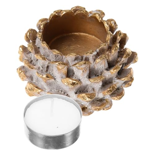 Warmhm Christmas Tealight Holder Pinecone Shaped Candle Holder Christmas Incense Votive Candle s Candlestick Candle Stick Resin Winter Candle Jar