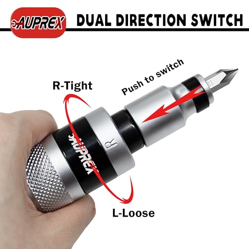 Image of AUPREX Manual Impact Screwdriver, 1 /2 inch Reversible Hand Impact Driver Set, Hammer Screwdriver with 12-Piece CR-V Slotted, Phillips, Hexagonal Bits Set for Removing Rusted Fasteners or Frozen Bolts
