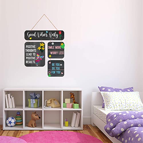 Image of Zesta Good Vibes Only Wooden Wall Hanging Decorative Items /Hanging Home Wall Decor Items /MDF Decoration Items /Cute Wall Art For Living Room /Home Decor Items Living Room