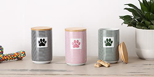 Bone Dry Paw & Patch Ceramic Pet Collection, Treat Canister, 4x6.5, Black,Treat Canister, 4x6.5,5742 by Bone Dry - Image 6