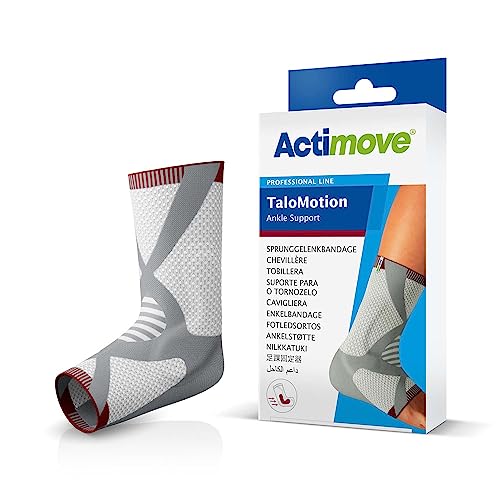 Actimove Professional TaloMotion Ankle Support | Slip-On Compression Ankle Brace for Sprained Ankle, Achilles Tendonitis, Postoperative Care, & Lateral Ligament Injury | Unisex, White, Left, X-Large