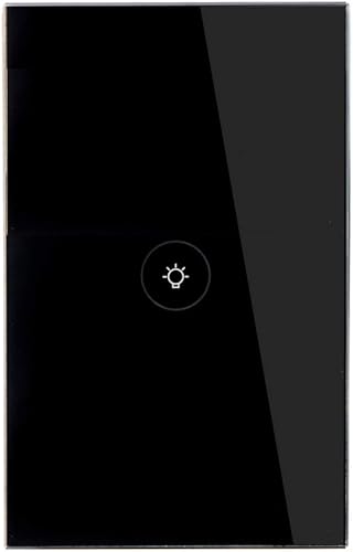 Interruptor de luz táctil inteligente WiFi de pared, panel de vidrio, control remoto inalámbrico por aplicación móvil en cualquier lugar, compatible