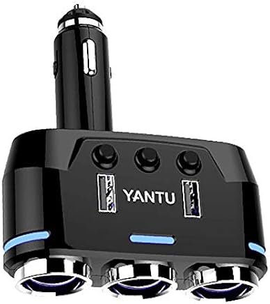 Cikuso 12-24V Cargador de Z?calo de Encendedor de Cigarrillos del Coche Uno para Tres de Doble USB Interfaz Detector de Voltaje del Adaptador de Cargador Cikuso 12-24V Cargador de Z?calo de Encendedor de Cigarrillos del Coche Uno para Tres de Doble USB Interfaz Detector de Voltaje del Adaptador de Cargador