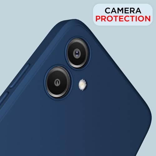 Image of Outlouders Back Cover for Samsung Galaxy A06 | Camera Protection | Durable Soft Matte Silicone Bumper Case (Blue)