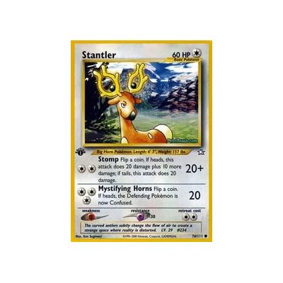 stantler pokemon card value Amazon.com: Pokemon - Stantler 125/189 - Holiday Countdown 2023 Exclusive-  Holo Foil - Snowflake Stamp main image 0