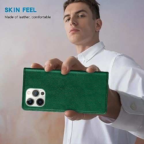 Image of ZZXX for iPhone 13 Pro Max Wallet Case Strong Magnetic 6.7 inch,Green