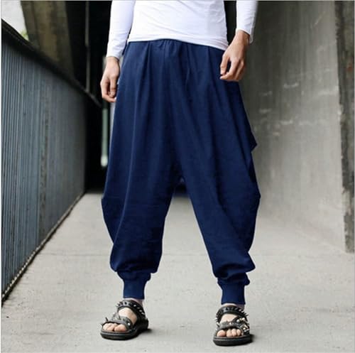 JEShifangjiusu Mens Old School Cool Harem Pant Loose Hippie Drop Crotch Trouser Hippie Boho Aladin Yoga Trousers2