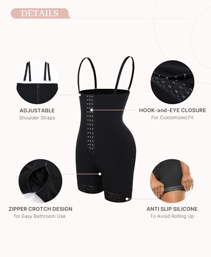 FeelinGirl Fajas Colombianas Shapewear for Women Post Surgery Compression Garment Tummy Control Shaper with Zipper Crotch4