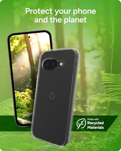 Image of ZAGG Crystal Palace Google Pixel 9a Case - Crystal Clear, 13ft Drop Protection, Slim, Anti-Yellowing, Graphene Reinforced, Wireless Charging Compatible, Anti-Scratch