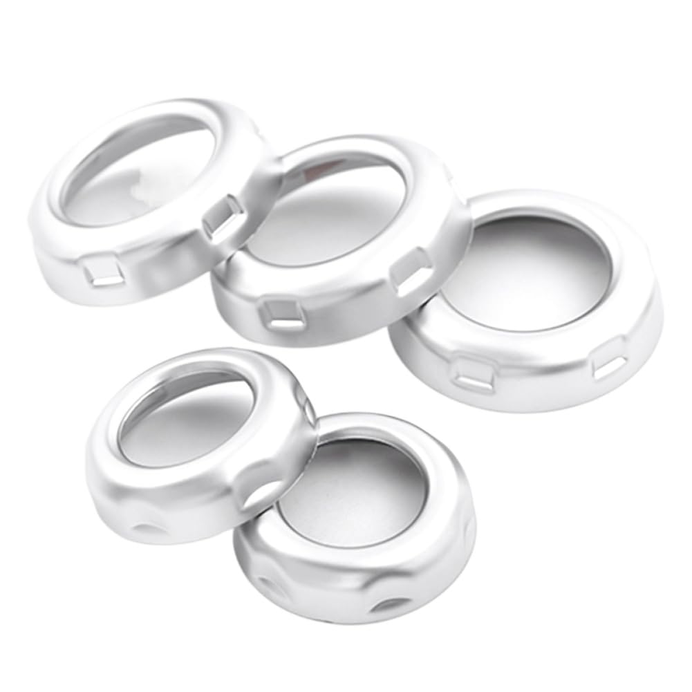 Xsktbpwue Onecolor 5 Piece Volume And Air Conditioning Knobs Trim Abs Compatible With Discovery 4 Lr4 Sport