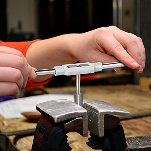 Relaxdays Gewindeschneider M3 - M12, 9 Schneideisen & Gewindebohrer, Windeisen, Gewindelehre, Schneideisenhalter, silber