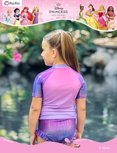 Image of Disney Princess Frozen Marvel Elsa Minnie Toddler Girl Swimsuit Tankini Bathing Suit 2 Piece Swimwear UPF 50+ Rashguard