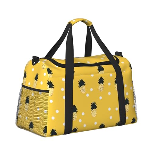 jackfruit motif Printed fitness travel bag. Perfect for yoga training, short trips, and swimming gear.3