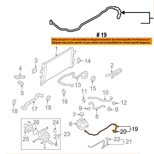 Throttle Body Heater Hose Pipe ，koxuyim Heater Inlet Pipe 25192905 55569809 For Chevrolet Cruze Sonic Saturn Astra and 08-17 Cruze 1.8L 1.6L - Thumbnail 6
