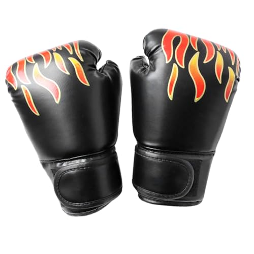 Guantes de boxeo negro de PU para niños cómodos para kickboxing