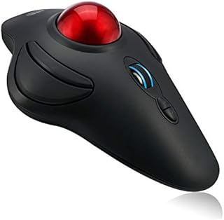 Adesso iMouse T40 Wireless Ergonomic Finger Trackball Mouse with Nano USB Receiver, Programmable 7 Button Design, and 5 Level DPI Switch, for Left and Right Hand