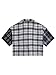Verdusa Men's Plaid Checkered Cropped Shirt Drop Shoulder Short Sleeve Boxy Vacation Crop Tops Streetwear Multicolor Large