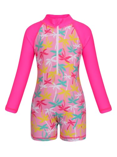 Image of Girls Swimwear Rash Guard One Piece Swimsuit Kids Bathing Suit Sunsuit