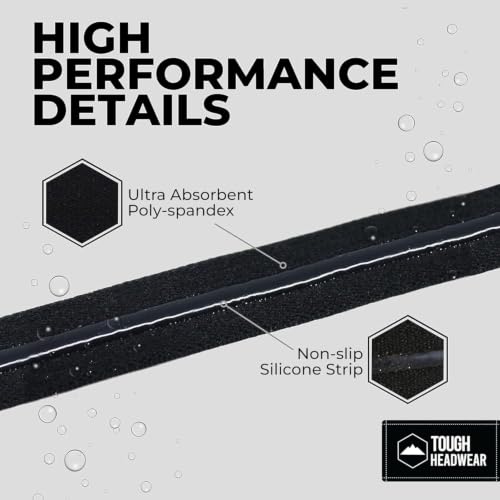 Image of Tough Headwear Thin Elastic Headbands - Sports Headbands for Women & Men - Mens Workout Headband - Running or Soccer Headband