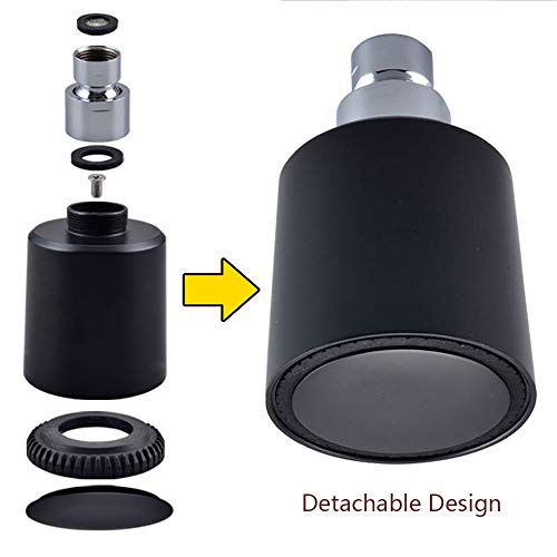 Conjunto de ducha negro con sistema de refuerzo de cobre de pared 6