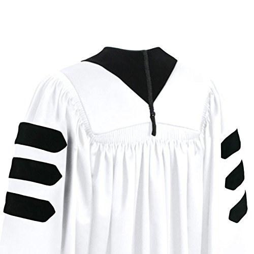 White Pastor/Clergy Robe – Deluxe Fluted Fabric Clergy Robes For Pastor 57 (6'0"-6'2")4