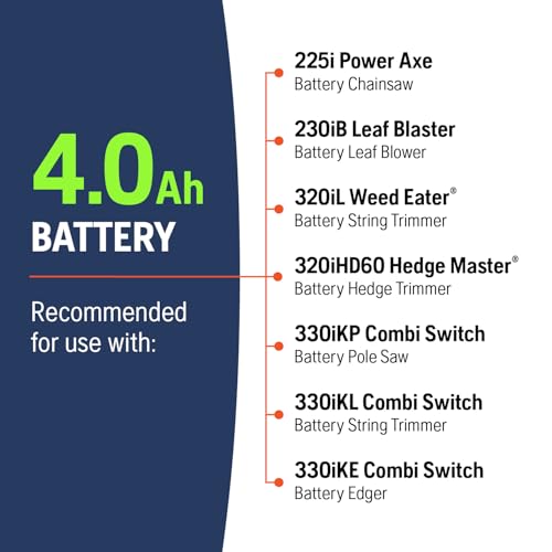 Husqvarna B140 4 Ah 40V Battery, Replaces Bli22, 970457202