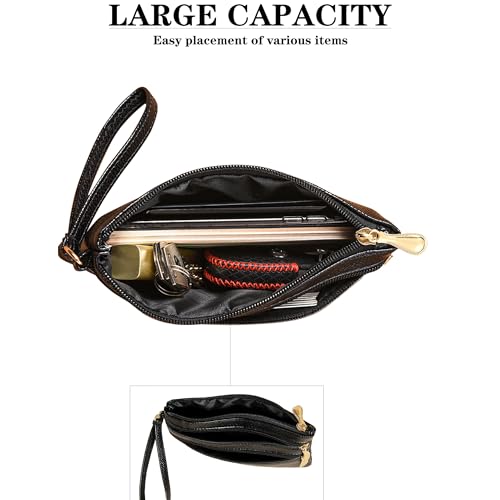 LZSXDWXY Womens Wallet,Leather Wallets,Large Capacity,Cash Cluth Purses,with Zipper Pocket - Image 4