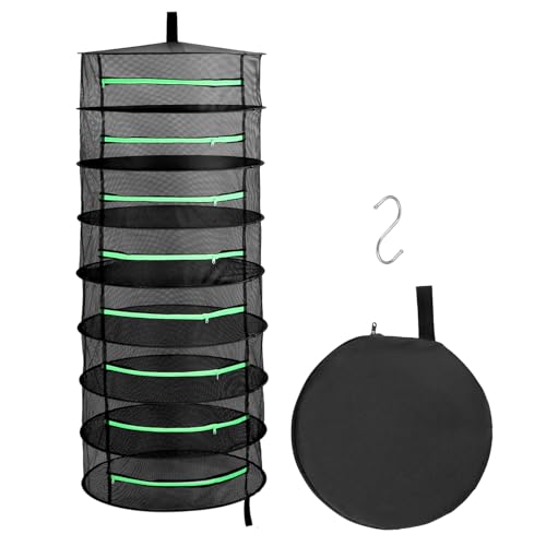 QWORK® Trockennetz, 8-lagiges Mesh-Kräutertrocknerregal,...