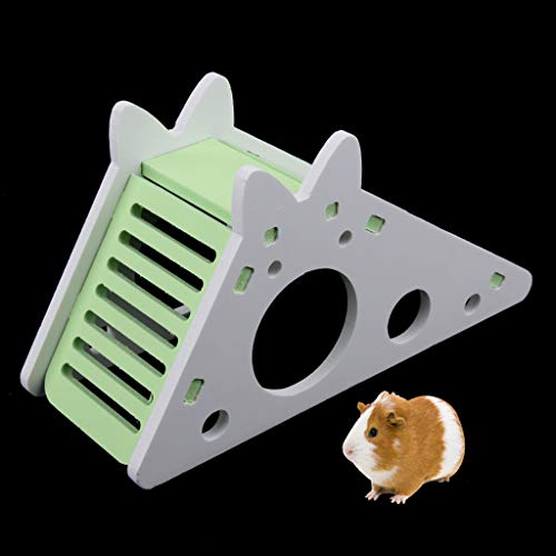 Baoblaze Hamsterhuis houten huis met glijbaan en ladder voor kleine dieren, muis, ratten, cavia's, eekhoorn, enz… - Image 5