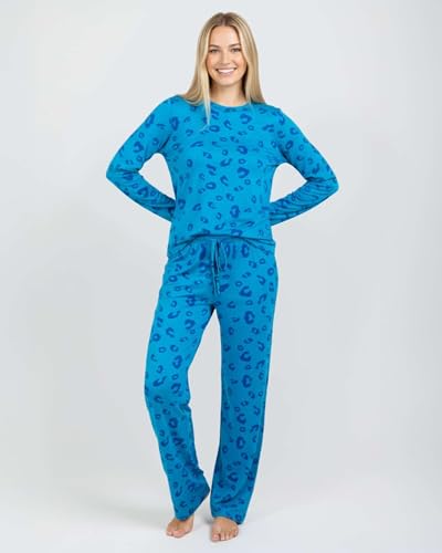 Image of Real Essentials 2 Pack: Women's Long Sleeve Pajama Sets - Soft Comfy 2 Piece PJ Set Matching Ladies Sleepwear (Plus Size)
