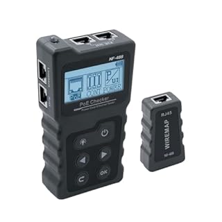Mcbazel Tester di Rete RJ45, Tester per Cavi di Rete con Display LCD, Funzione POE