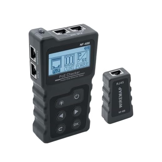 Mcbazel Netzwerk RJ45 Tester mit LCD Display, Netzwerk Kabeltester mit POE-Funktion