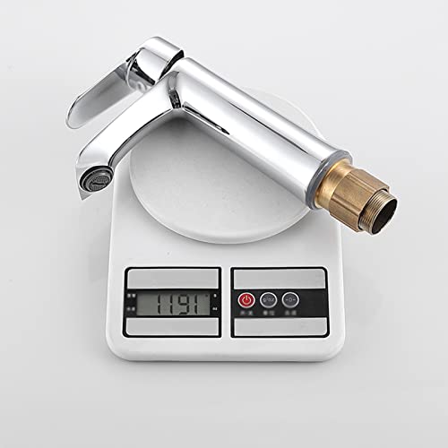 Pommeau de douche robinet de lavabo mitigeur chrome mono-poignée - 2