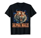Alpha Male Funny Men Tiger Lion Camiseta
