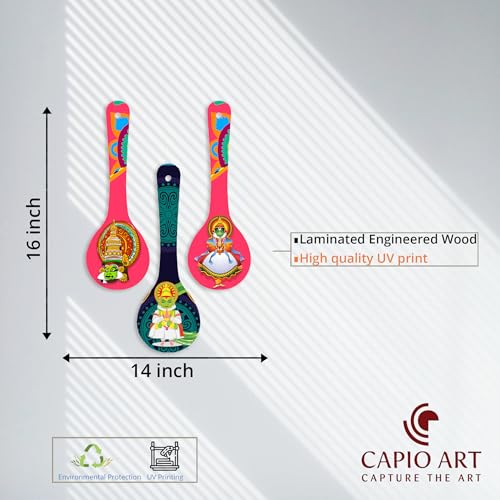 Image of CAPIO ART Welcome Wooden Quote Wall Hanging Decoration Items for Home Decor | Mdf Art for Living Room & Bedroom | Decorative Item for Office & House | Gifts Modern Wood Hanger - Spoon-5