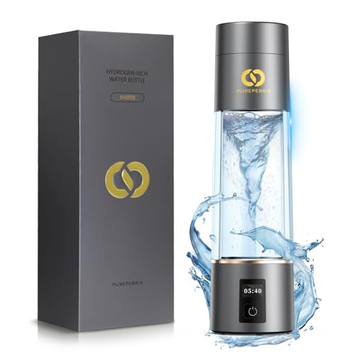 PUREPEBRIX Hydrogen Water Bottle Generator - Up to 6400 PPB & 12-...