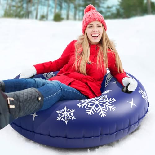 image for Jasonwell Snow Tube Inflatable Snow Sled Toboggan Snow Toys for Kids a