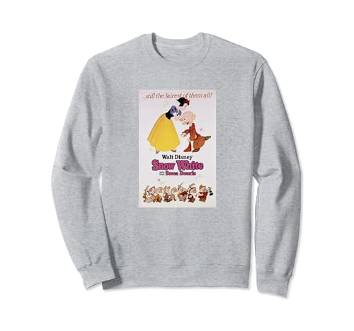 Image of Disney Snow White Kissing Dopey Classic Movie Poster Sweatshirt