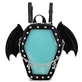 ENJOININ Monederos y bolsos góticos con forma de ataúd para mujer, Personalizable